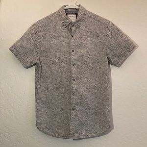 Denim & Flower Button Up Shirt